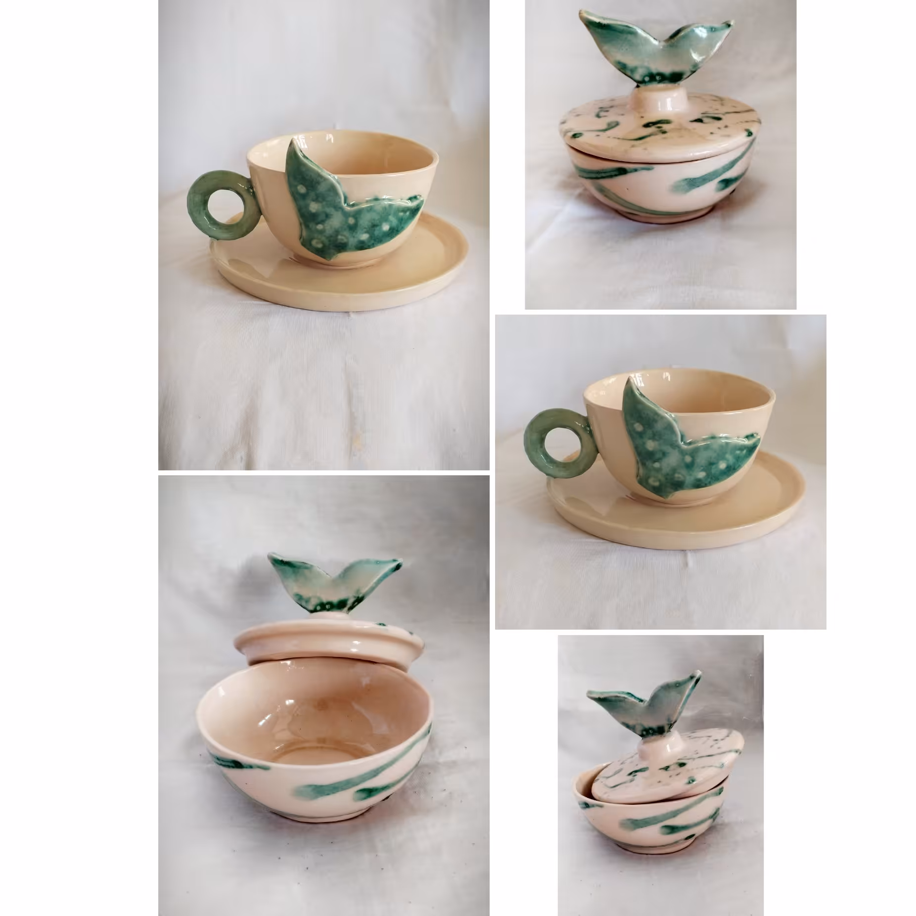 سرویس چای خوری طرح دم ماهی