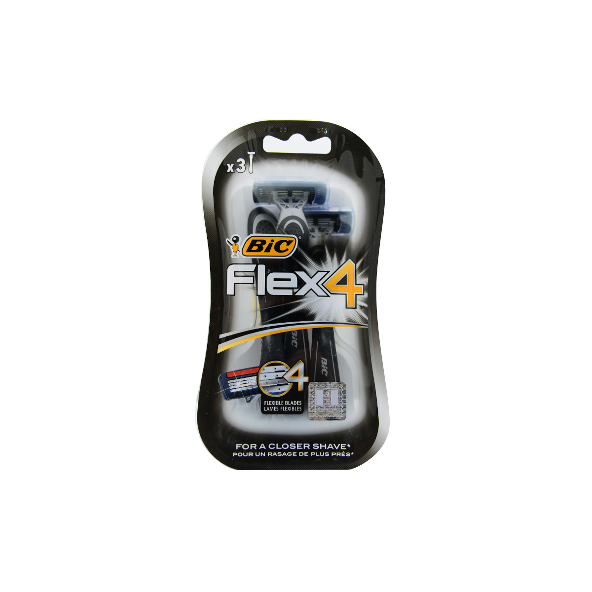خود تراش 4 لبه 3 عددی بیک (مدل Flex 4)