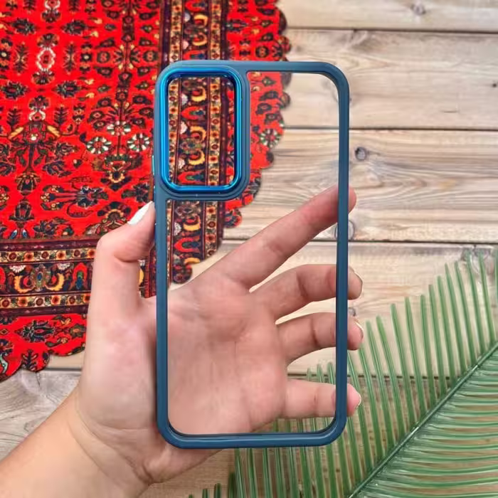 قاب گوشی Galaxy A34 5G سامسونگ اورجینالدور سیلیکونی متال آبی کد 30168