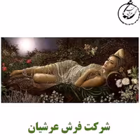 کد 24015 - نخ و نقشه کامپیوتری تابلو فرش عرشیان طرح فرانسوی دخترنگین دار