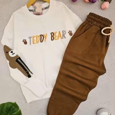 ست بلوز وشلوار پسرانه آستین خرسی