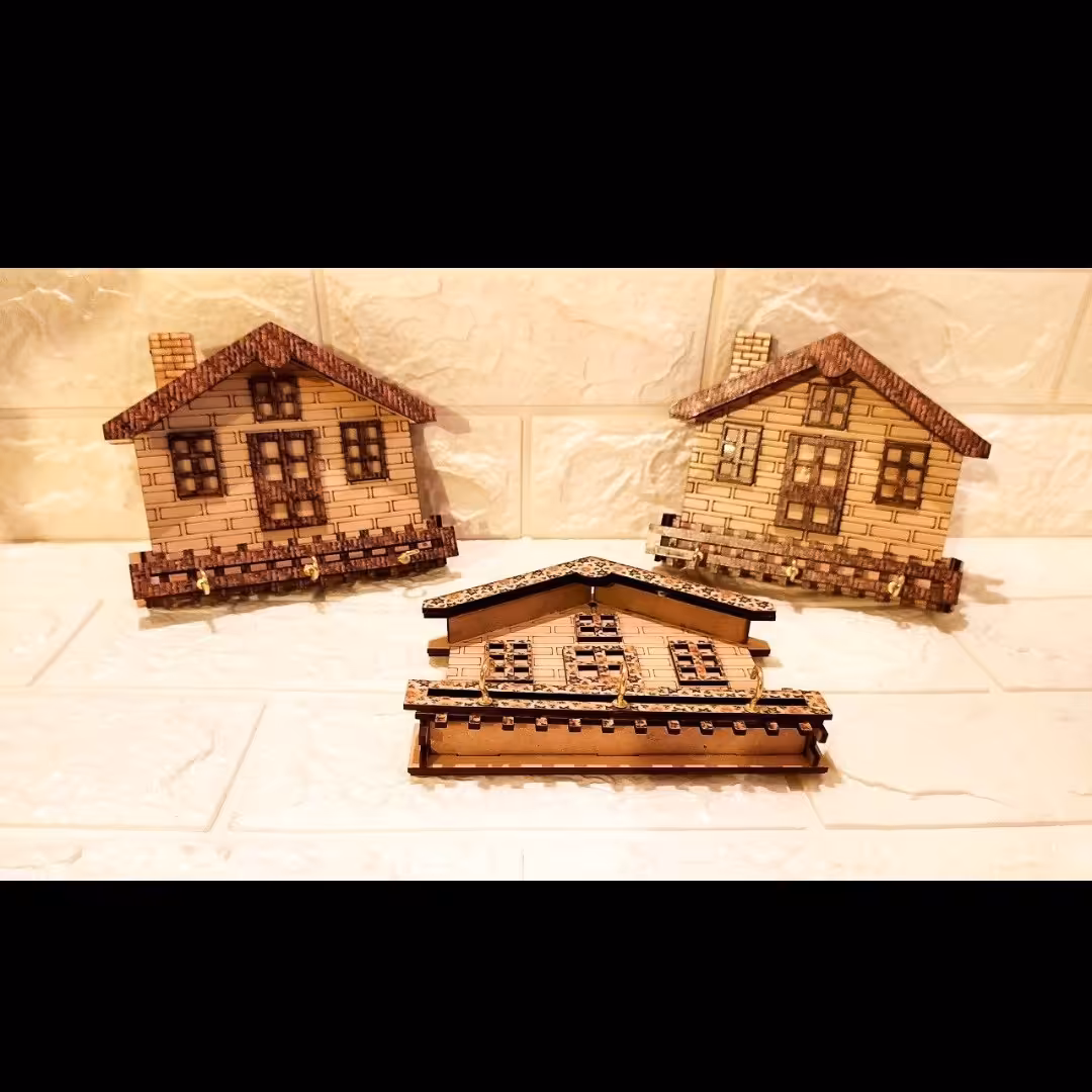 جاکلیدی طرح کلبه سایز کوچک