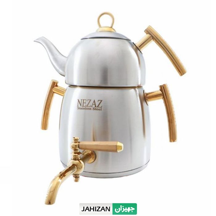 کتری قوری استیل مات نزاز کف چدن مدل 2705m