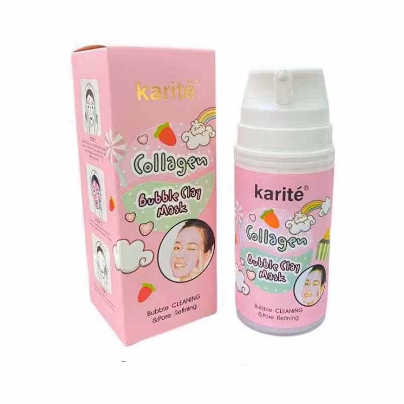 ماسک حبابی صورت کلاژن Karite Collagen Bubble Clay mask (105ml)