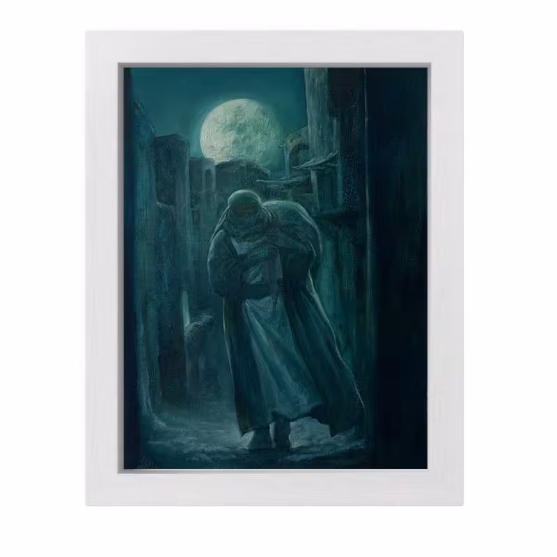 تابلو 20 در 30 طرح نقاشی امام علی (ع) اثر استاد حسن روح الامین