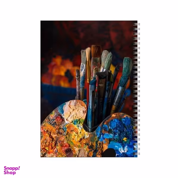 دفتر مشق 80 برگ بامبیلیپ طرح قلم مو و پالت رنگ کد 7636514