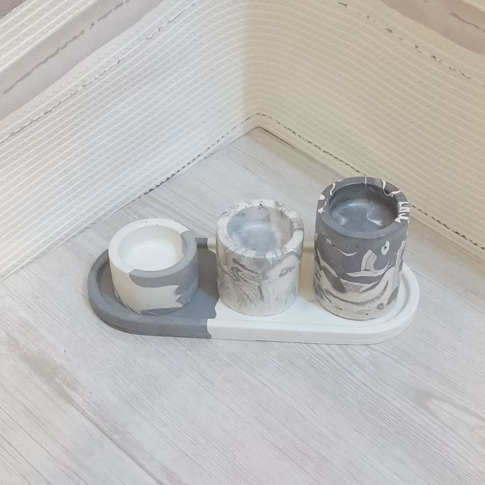 ست جاوارمری استوانه ایی سه تایی و سینی بیضی