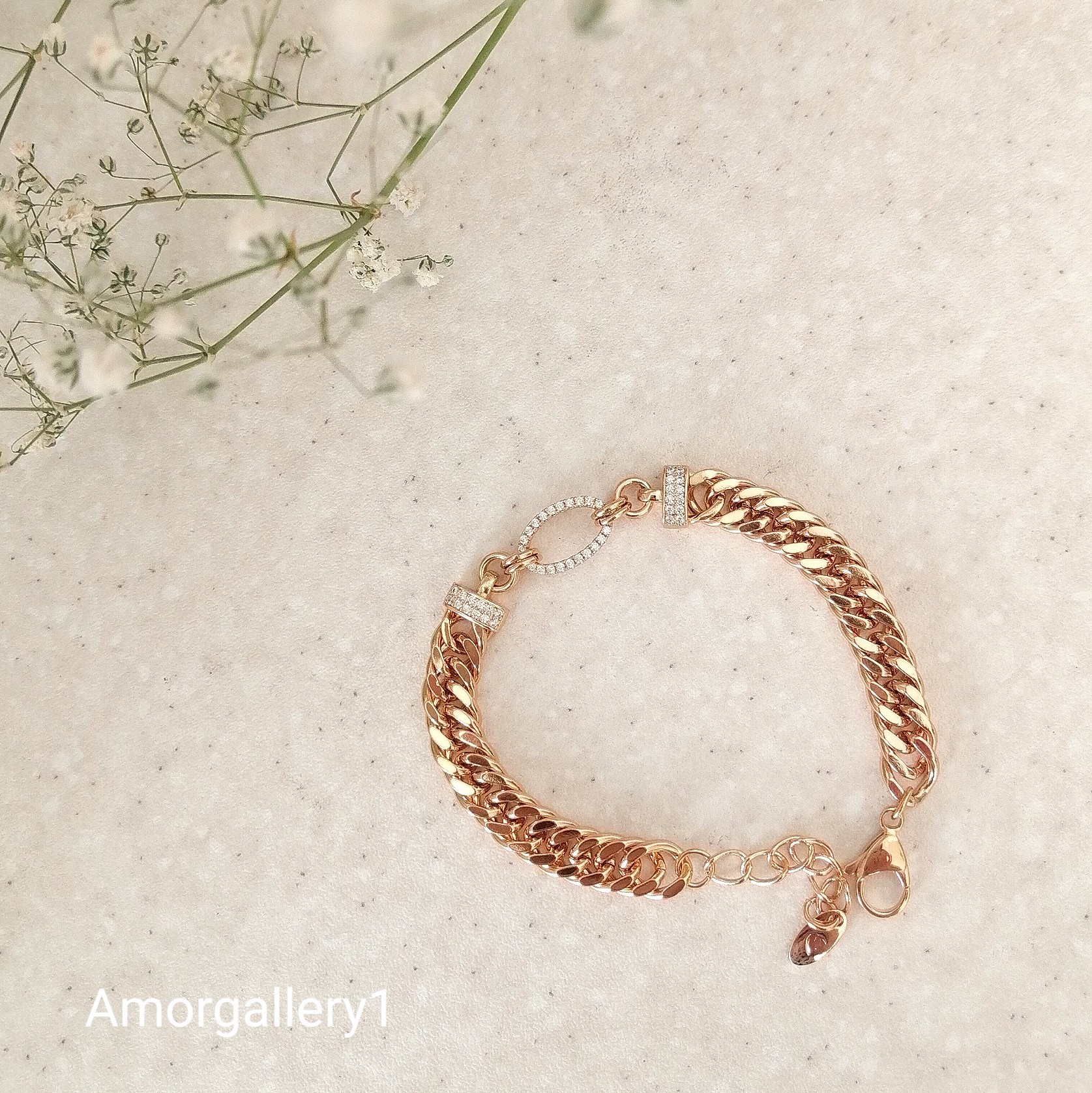 دستبند ژوپینگ، کپ طلا ،  آبکاری طلا و ضد حساسیت