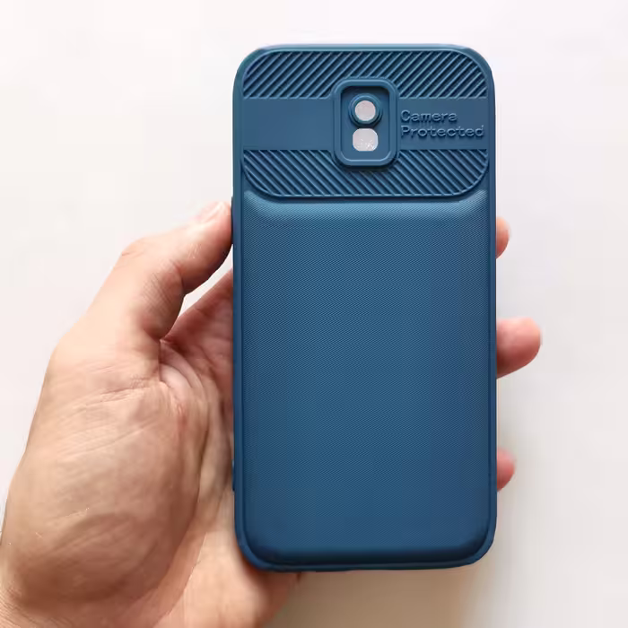 قاب ژله ای کربنی درجه یک محکم آبی گوشی سامسونگ J5 pro 