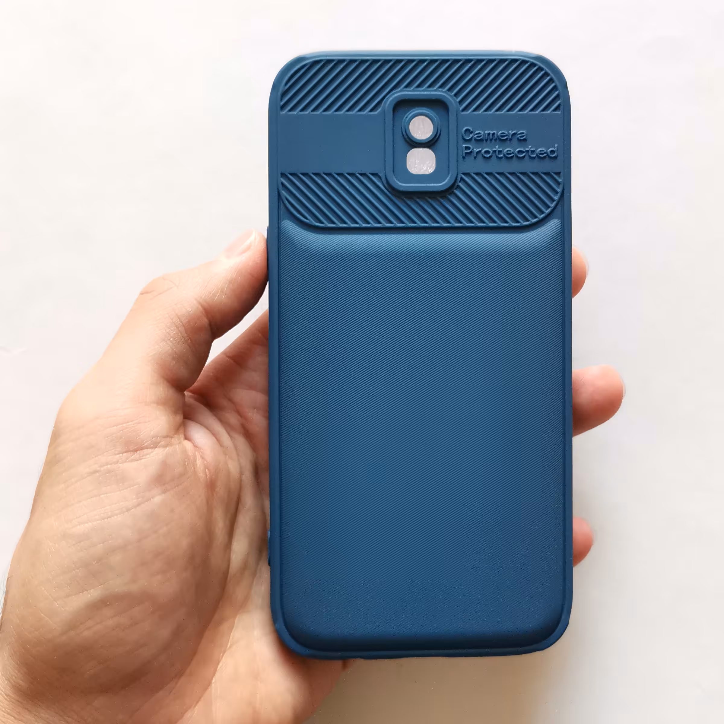 قاب ژله ای کربنی درجه یک محکم آبی گوشی سامسونگ J5 pro 