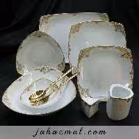 سرویس چینی پردیس طرح جنسیس طلایی 30 پارچه کد 477b