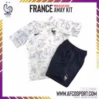 کیت دوم تیم ملی فرانسه (پیراهن شورت) ورژن هواداری جام جهانی 2022 قطر