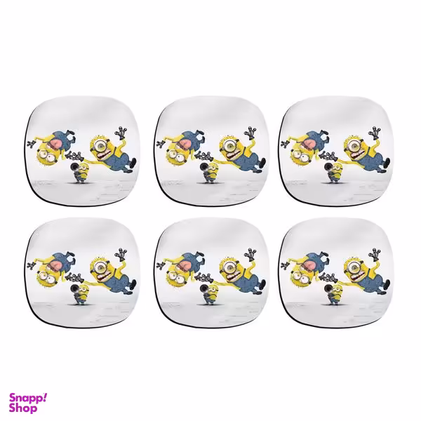 زیر لیوانی ترمه طراحان ایده مدل شلیک مینیونی کد CFP131 بسته 6 عددی