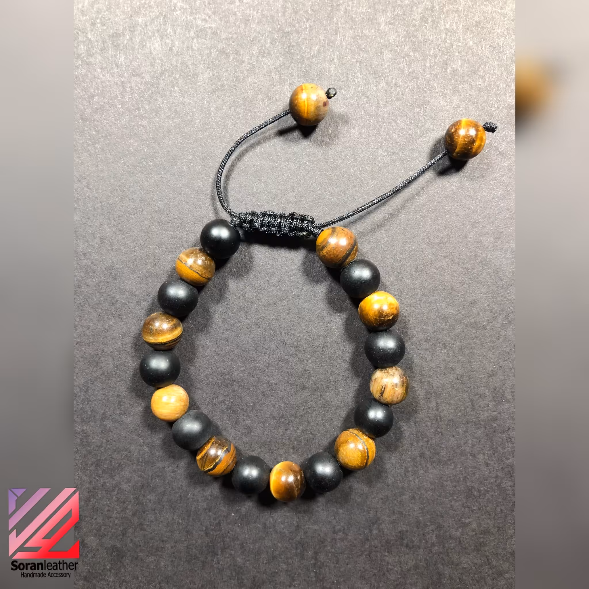 دستبند سنگ انیکس و حدید