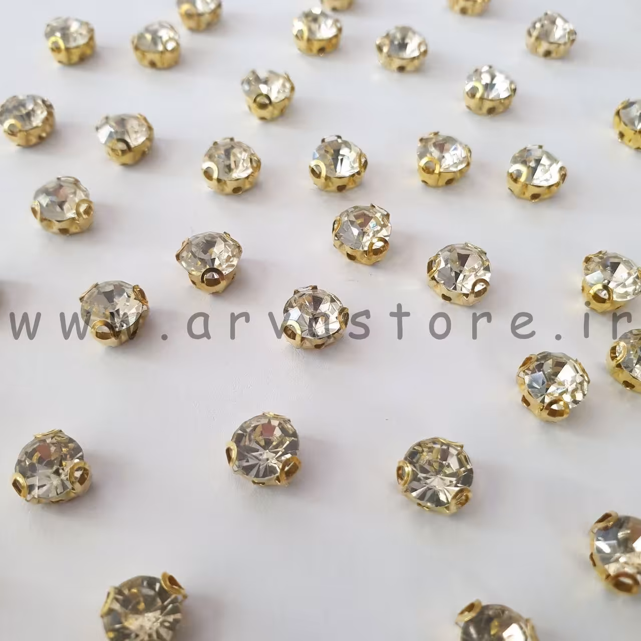 نگین پایه دار 6 میل بسته 50 عددی