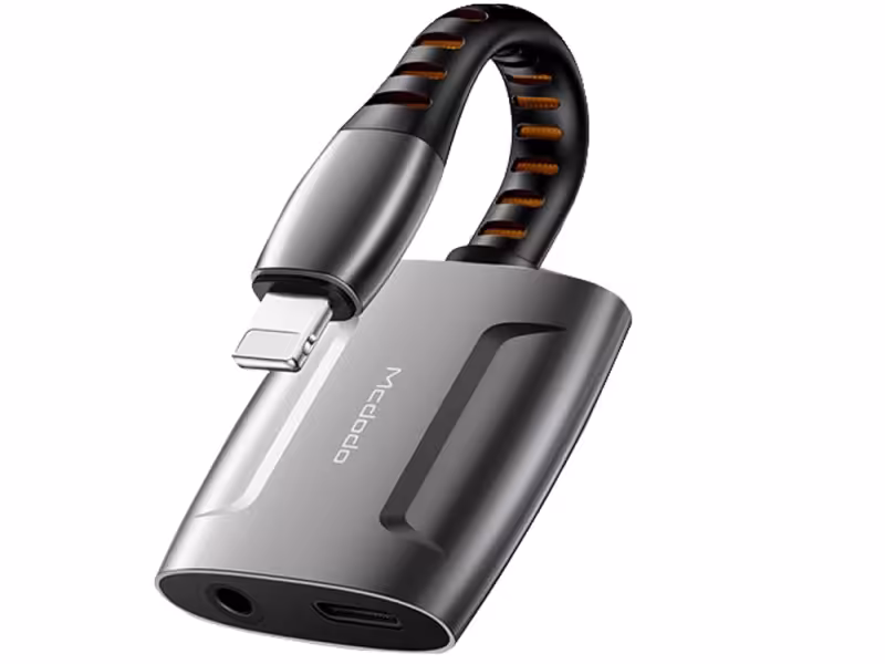 مبدل لایتنینگ به لایتنینگ و صدا مک دودو Mcdodo CH-634 Lightning to Lightning &amp;3.5mm Adapter