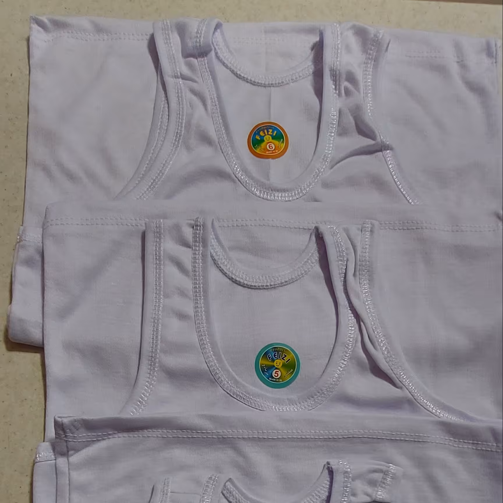 رکابی سفید و رنگی پسرانه 