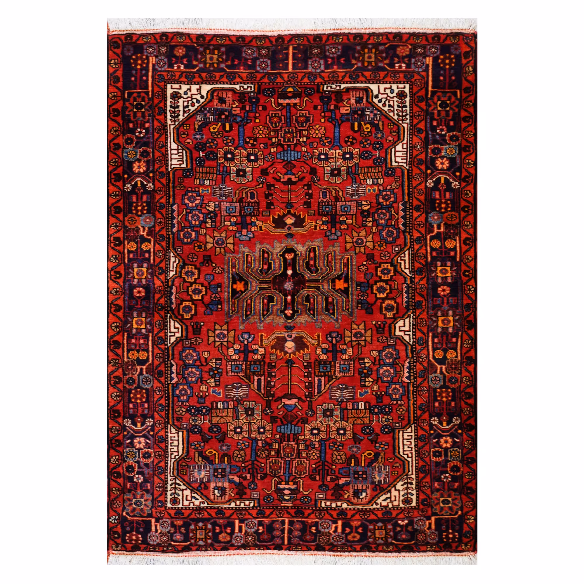 قالیچه دستبافت سه متری ملایر نقشه گل حنا