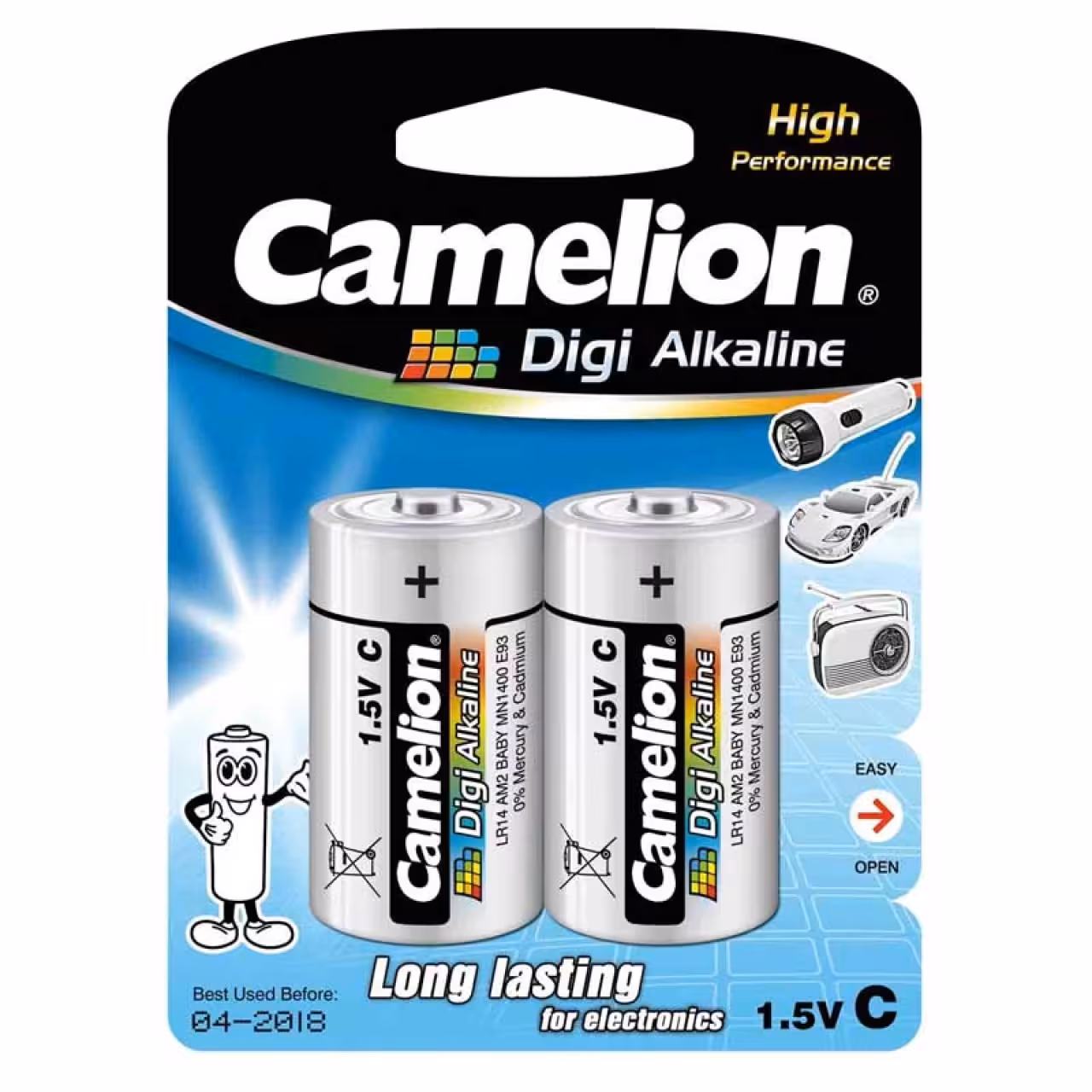 باتری متوسط کملیون مدل Digi Alkaline LR14 C بسته 2 عددی