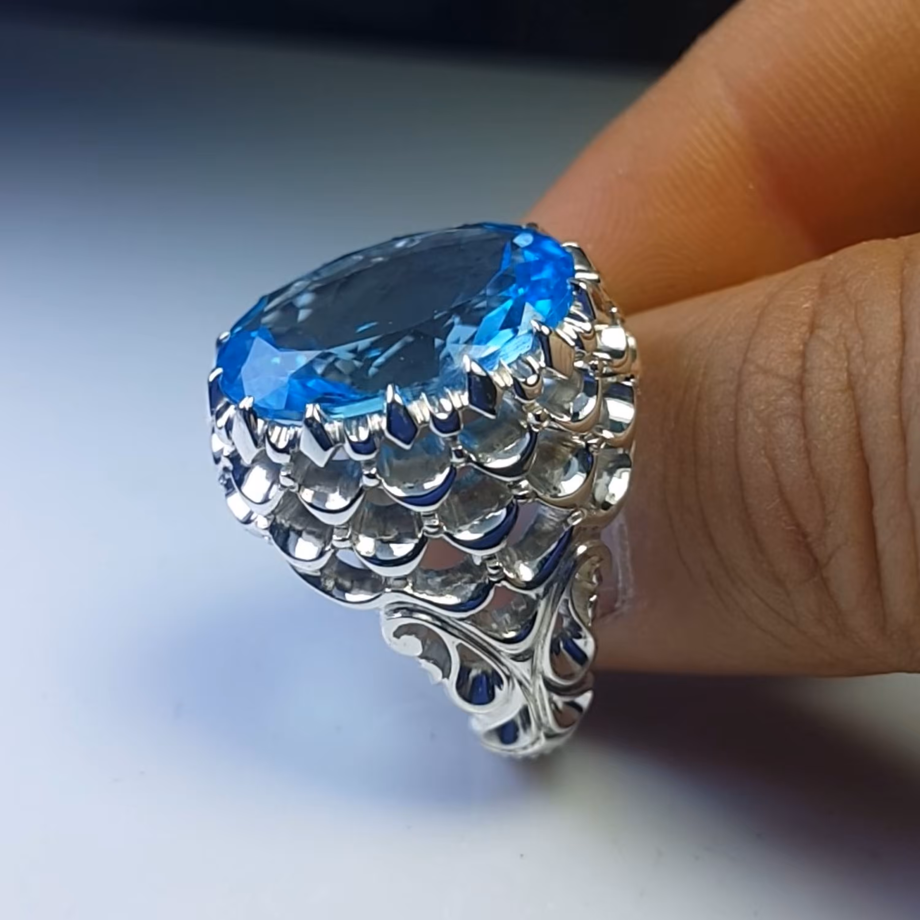 انگشتر توپاز آبی (20)