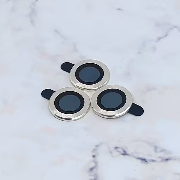 محافظ لنز دوربین مدل رینگی فلزی مناسب برای گوشی موبایل Iphone 11 Pro Max - بژ