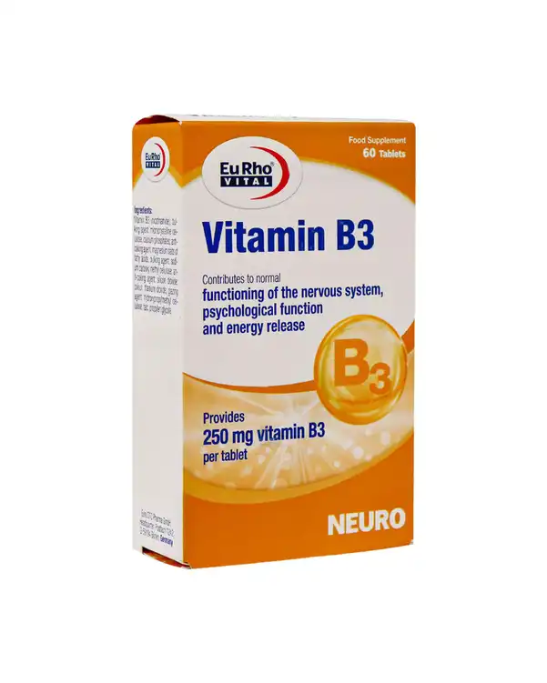 قرص ویتامین ب3 یوروویتال بسته 60 عددی