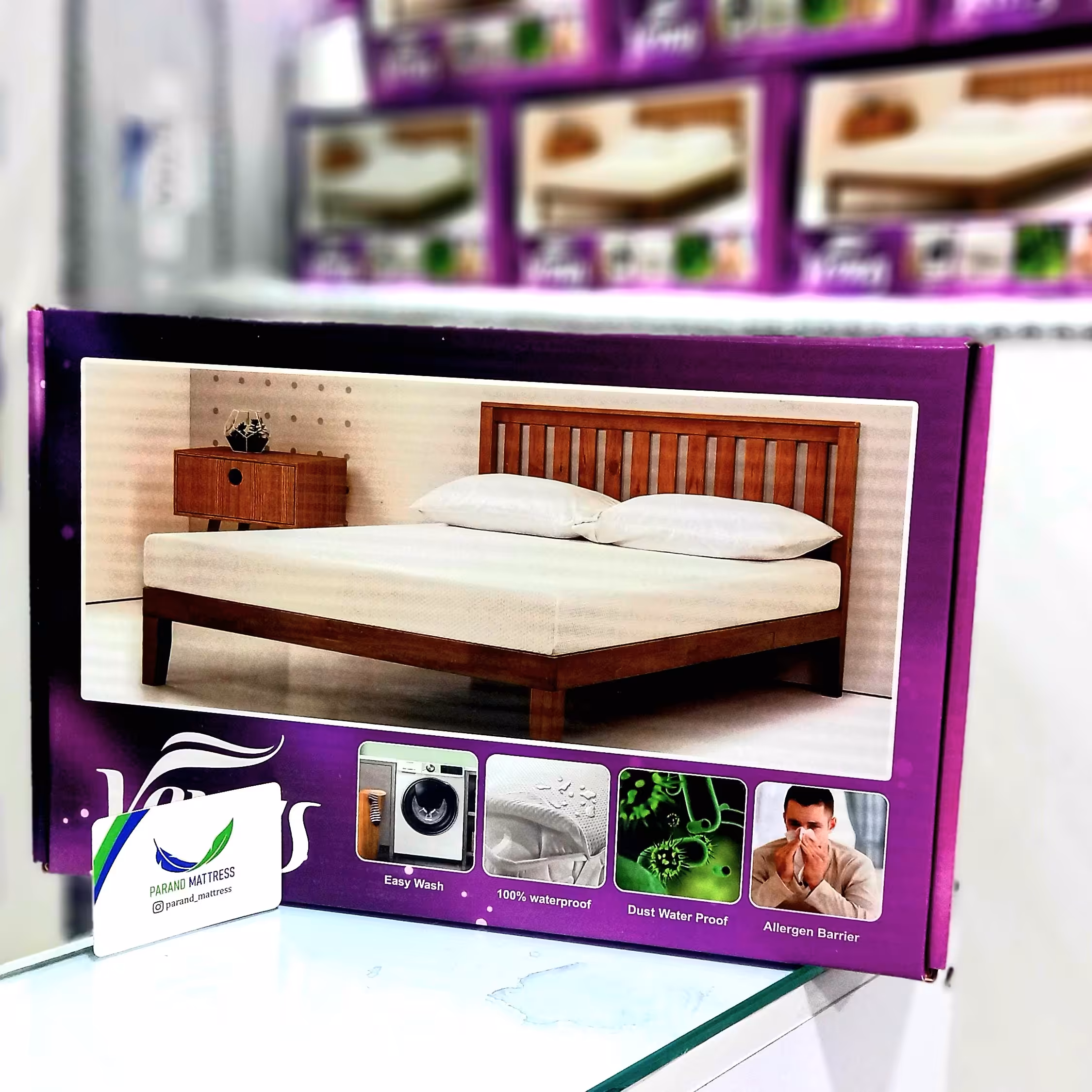 محافظ تشک تخت ضدآب یکونیم نفره 120در200(دیواره دار)