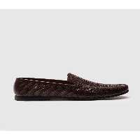 کفش های کژوال چند رنگ مردانه قهوه ای چرمی واقعی Loafer Cabani