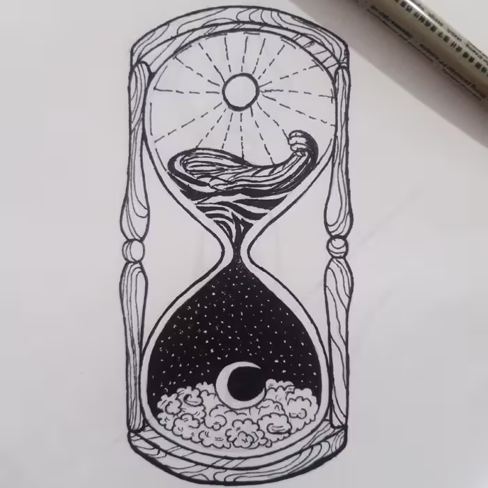 تابلو دکوراتیو ساعت شنی مینی سایزa5 همراه با قاب 