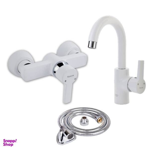 سری شیرآلات کسری مدل امگا به همراه شلنگ توالت