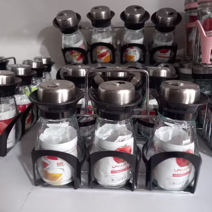 جاادویه 6تایی استیل جنس شیشه ای ارسال رایگان  کد محصول 710