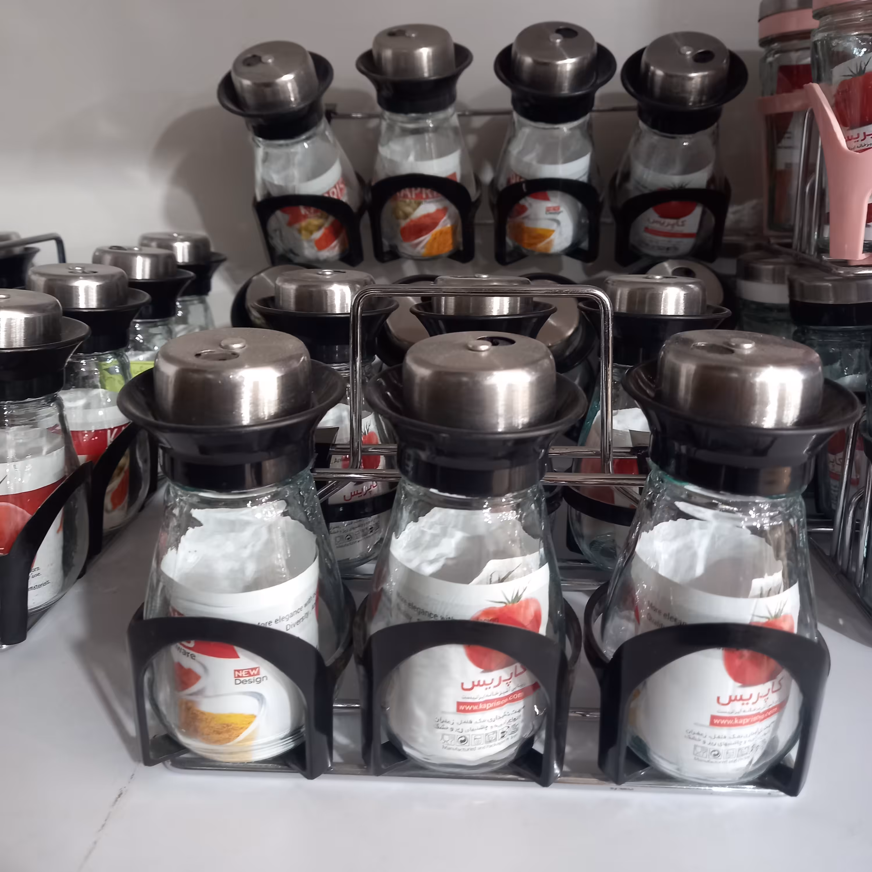 جاادویه 6تایی استیل جنس شیشه ای ارسال رایگان  کد محصول 710