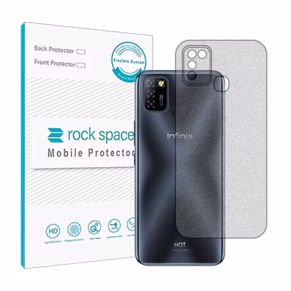 گلس محافظ پشت گوشی اینفینیکس Hot 10 Lite مدل نانو هیدروژل مات برند راک اسپیس کد 11929