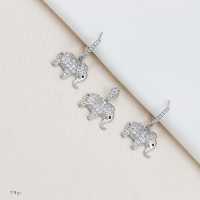 نیم ست نقره مدل فیل طرح و قالب طلا سفید کد 1634