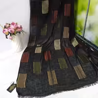 شال تک مشکی وارداتی طرح برجسته