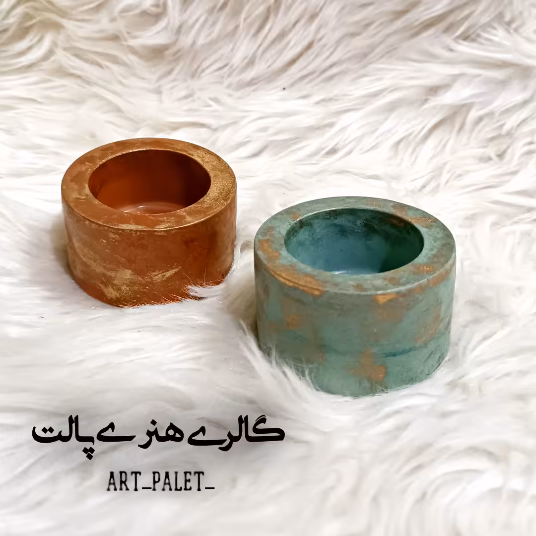 جاشمعی سنگی و جا وارمری بتنی و زیرسیگاریه ماشینی و شات شمع استوانه