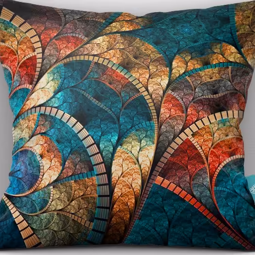 کاور کوسن مخمل 40x40 طرح گل خیال کد 2 آرت مان