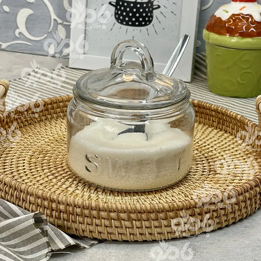 بانکه قاشق دار شیشه ای 8007