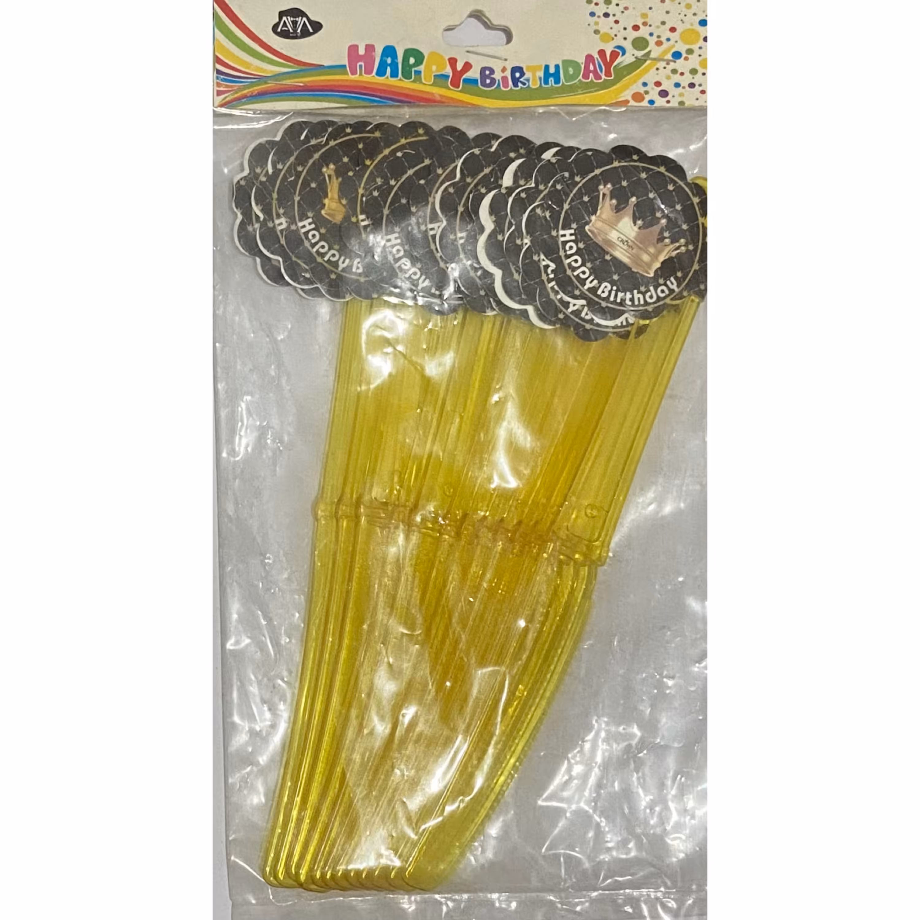 کارد تم تاج سیاه (بسته12 عددی)