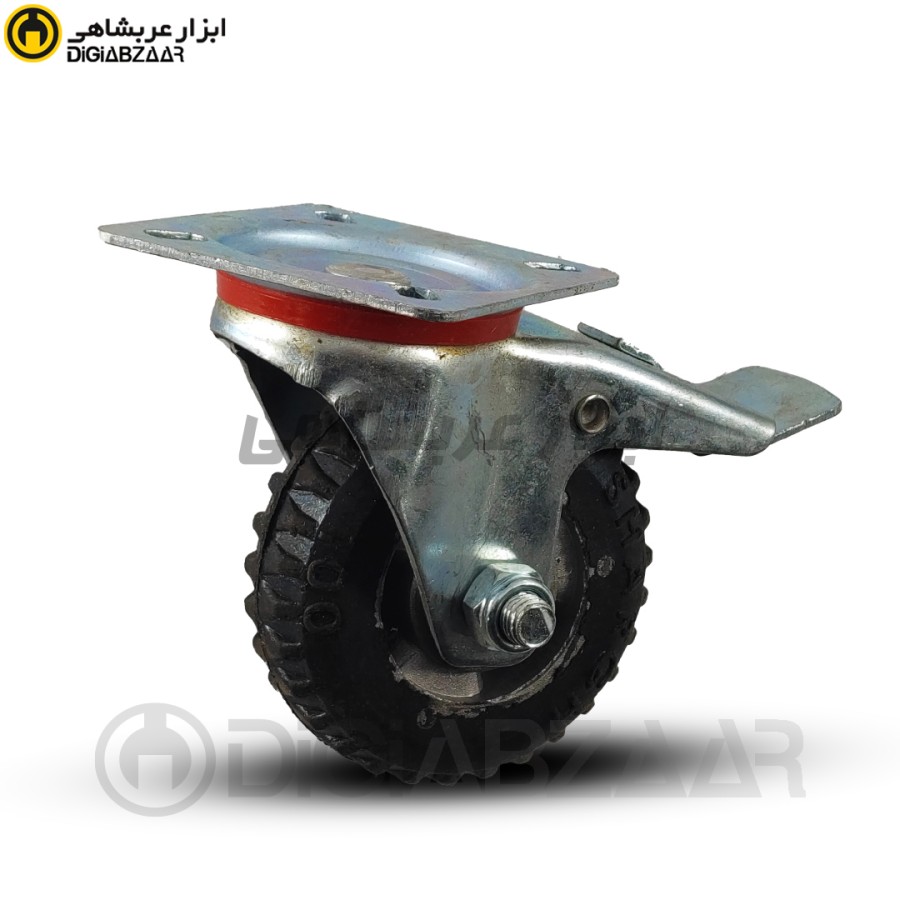 چرخ 10 سانتیمتری گردان ترمزدار دایکاست
