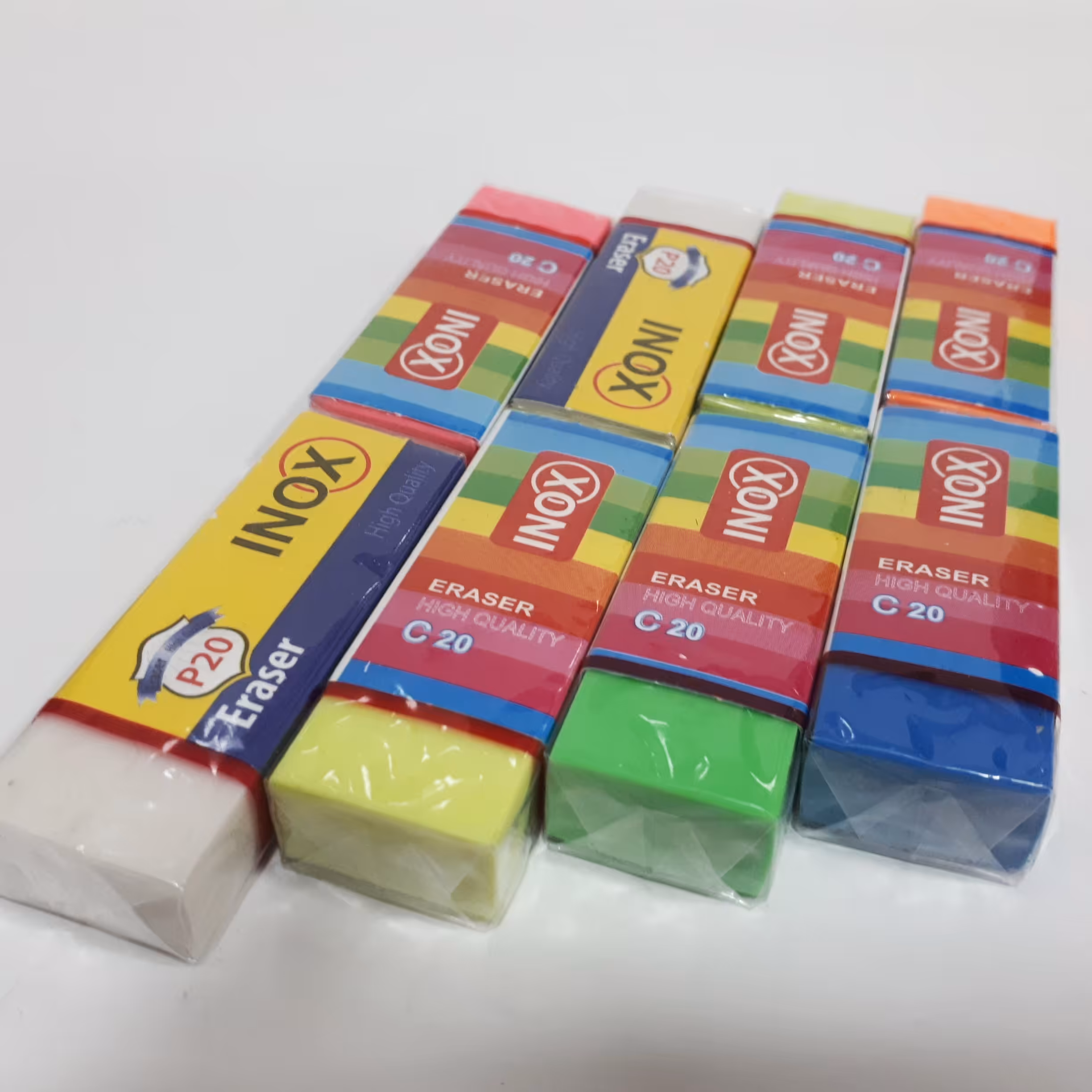 پاک کن INOX مدل P20 و  C20 سایز بزرگ در 6 رنگ مختلف