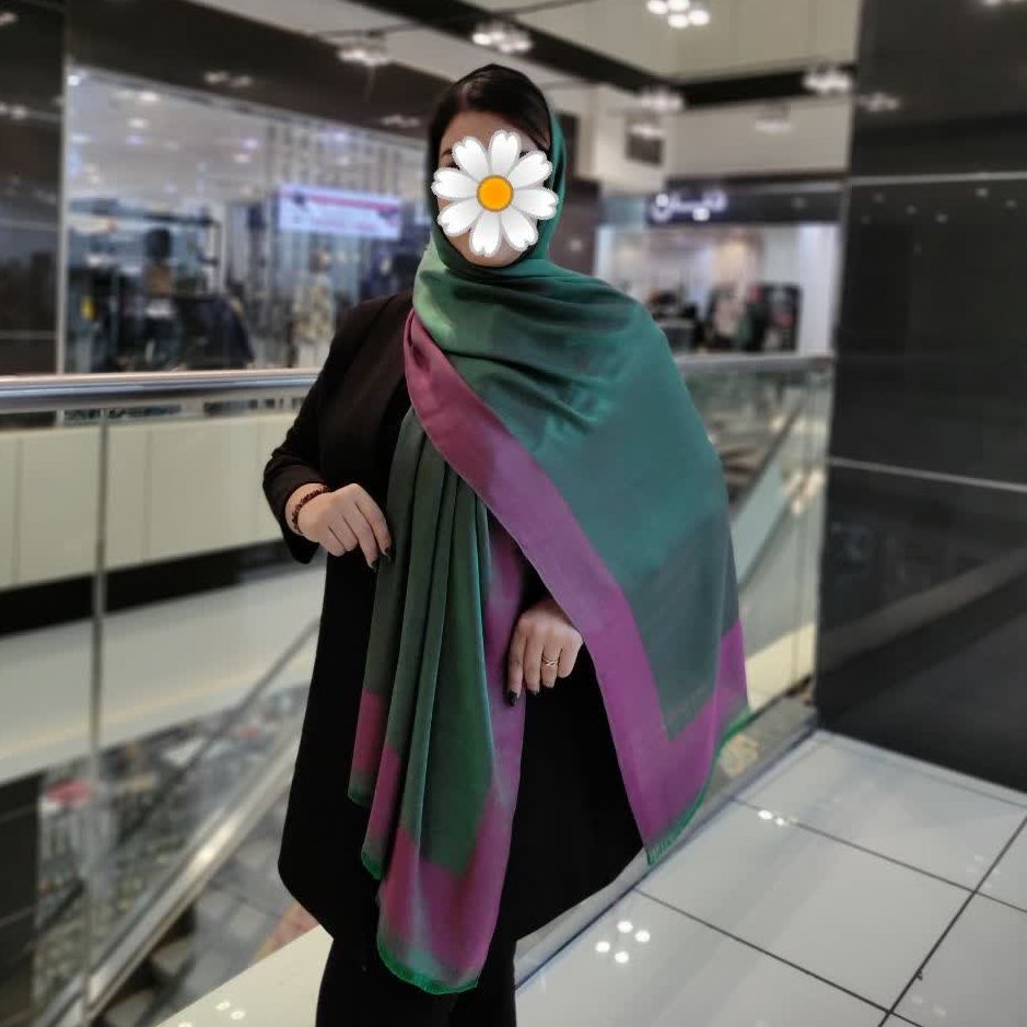 شال بامبو دو رو  با رنگبندی زیبا