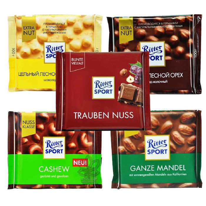 پک شکلات آجیلی پنج طعم ریتر اسپرت - ritter sport