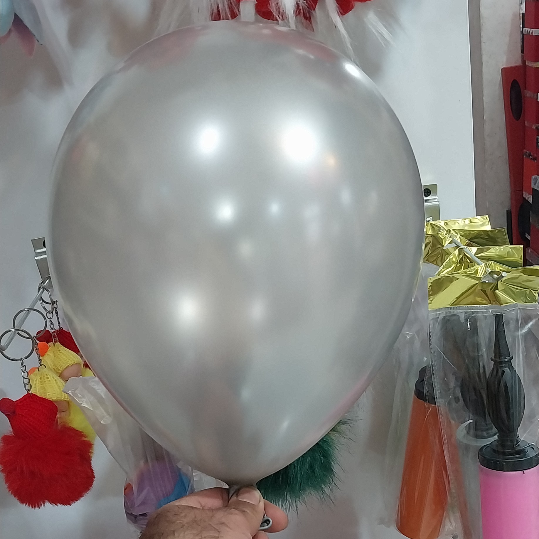 بادکنک لاتکس نقره ای 12 اینچ