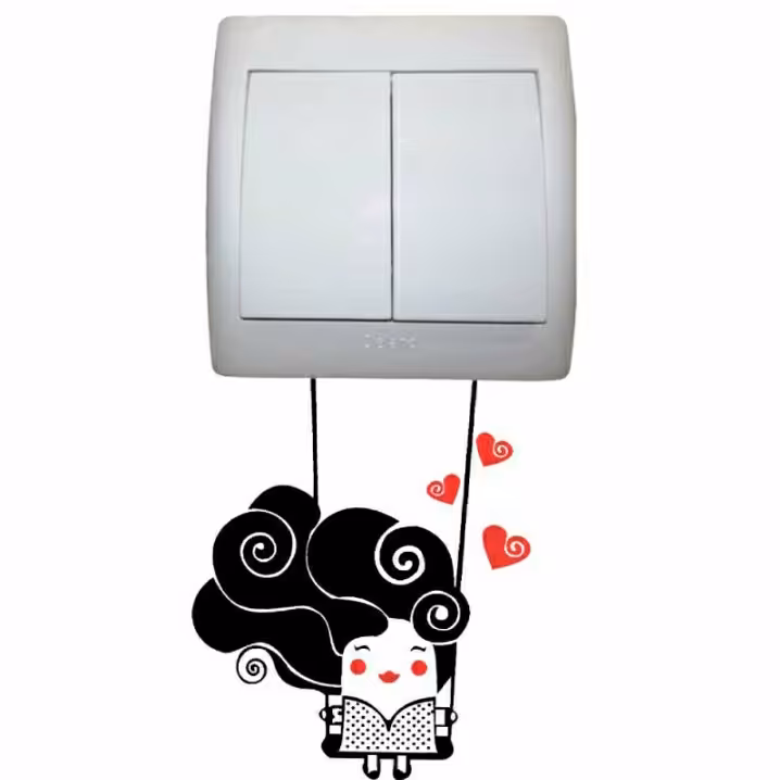 استیکر کلید و پریز طرح  تاب