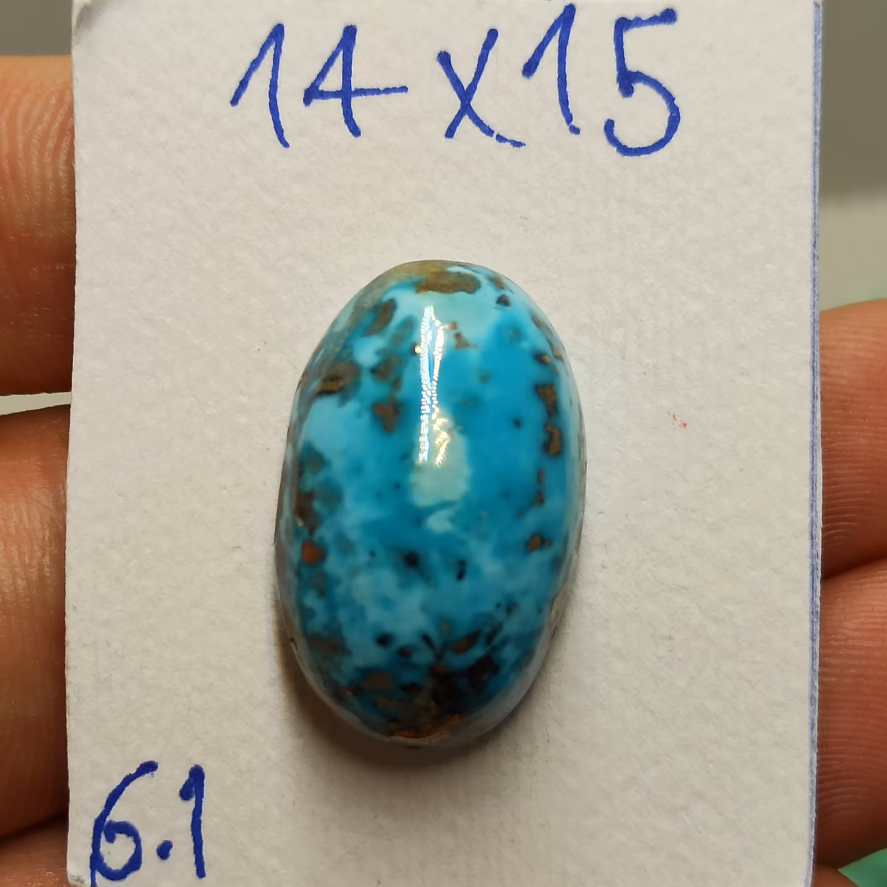 سنگ فیروزه طبیعی مقاوم شده تراش دامله 