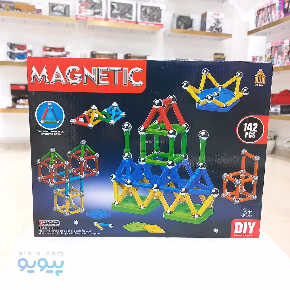 اسباب بازی ساختنی مگنتی 142 قطعه