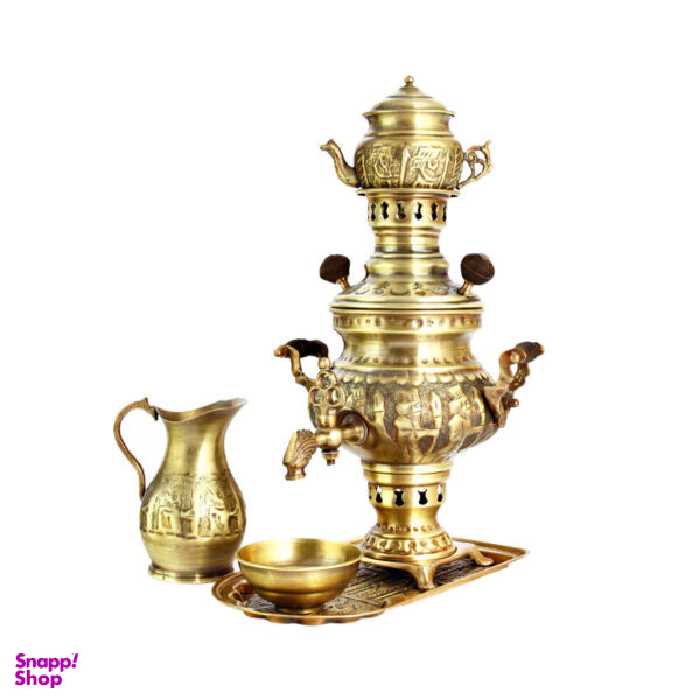 سرویس سماور زغالی مدل 502 مجموعه 5 عددی