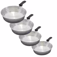 سرویس 4 پارچه تابه روحی چکشی سایز  18و20و22و24 تک دسته پلاستیکی