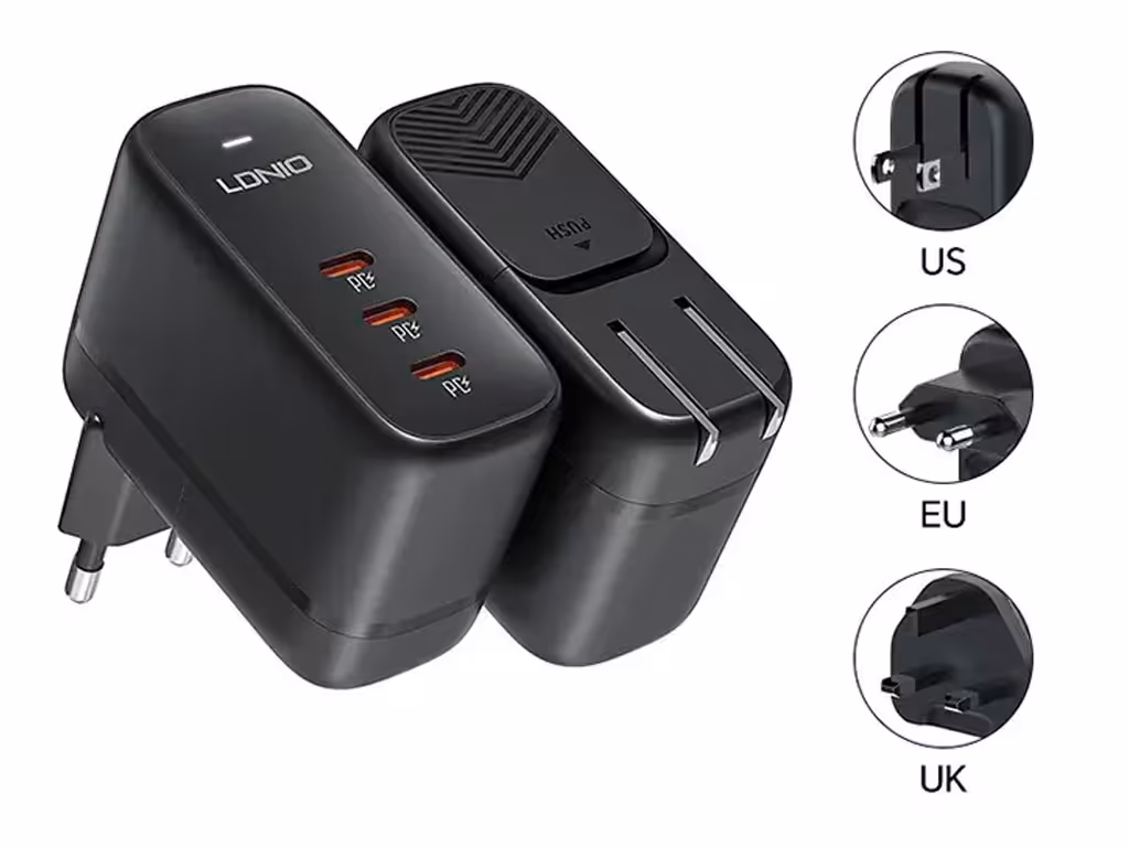 شارژر دیواری تایپ سی 65 وات الدنیو LDNIO 65W GaN Supper Fast Charger Q367